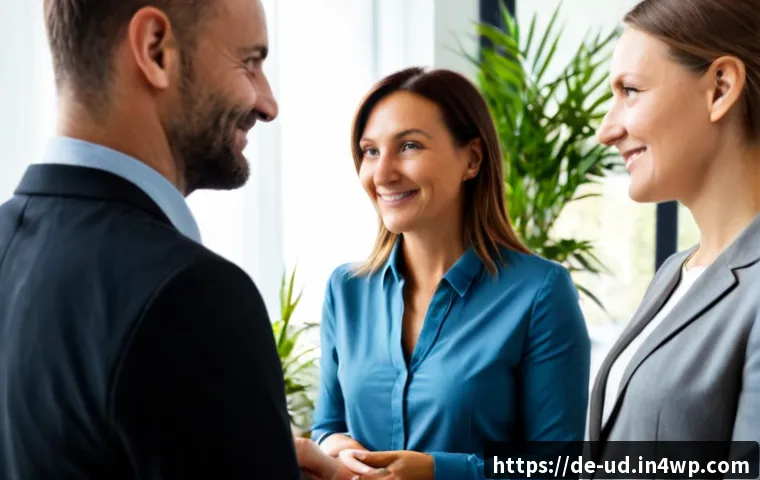 Home 17 긍정심리학의 원리를 바탕으로 한 리더십 개발 - Photorealistic modern German workplace leadership workshop, confident middle-aged team leader warmly...